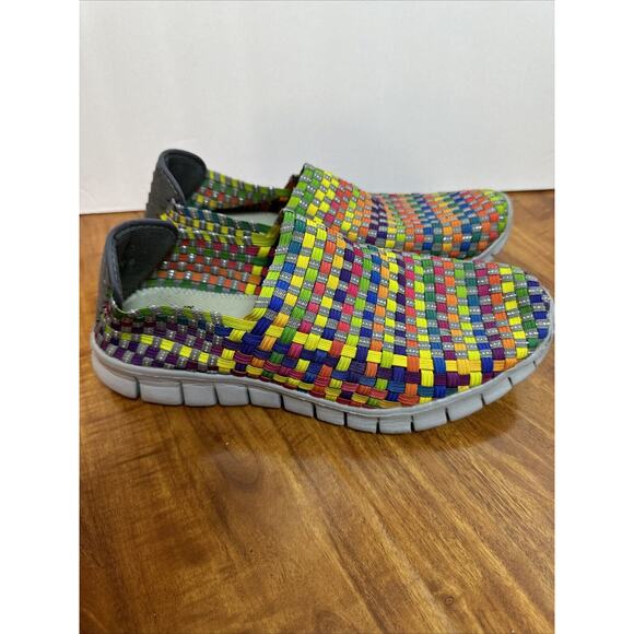 Corkys Joann Featherlite SlipOn Comfort Sneaker Rainbow Stretch Weave Women‎ 9 - Picture 4 of 16